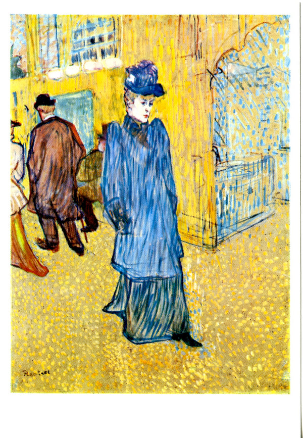 Jane Avril sortant du Moulin-Rouge by Henri de Toulouse-Lautrec - 4 X 6 Inches (10 Postcards)