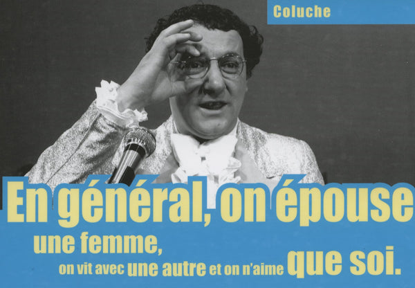 Coluche - 4 X 6 Inches (10 Postcards)