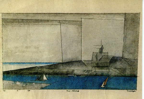 L'Embouchure de la Rivière by Feininger - 4 X 6 Inches (10 Postcards)