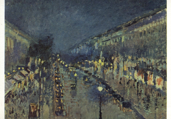 Effet de nuit : Le Boulevard Montmartre, 1897 by Camille Pissarro - 4 X 6 Inches (10 Postcards)