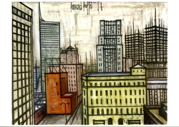 Dallas, 1958 by Bernard Buffet - 4 X 6 Inches (10 Postcards)