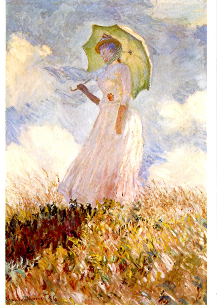 Femme à l'ombrelle, 1886 by Claude Monet - 4 X 6 Inches (10 Postcards)