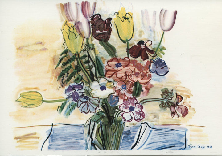 Tulipes et Anémones by Raoul Dufy - 4 X 6 Inches (10 Postcards)