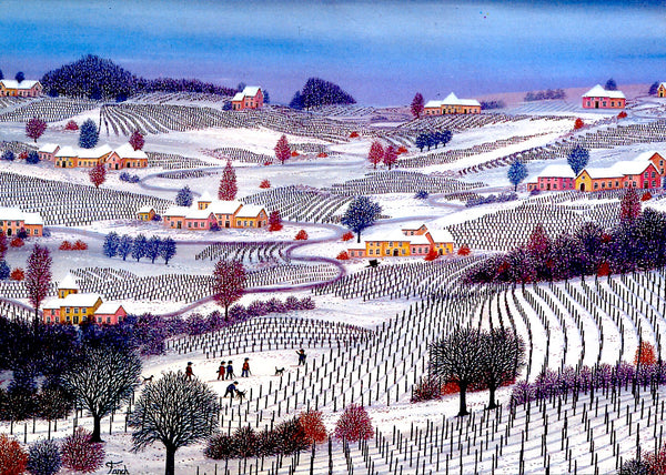 Hiver en Beaujolais by Fanch Ledan - 4 X 6 Inches (10 Postcards)