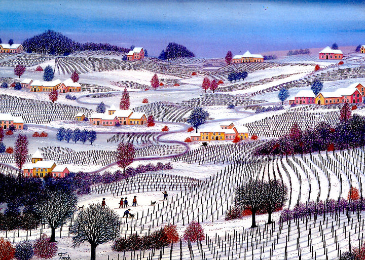 Hiver en Beaujolais by Fanch Ledan - 4 X 6 Inches (10 Postcards)