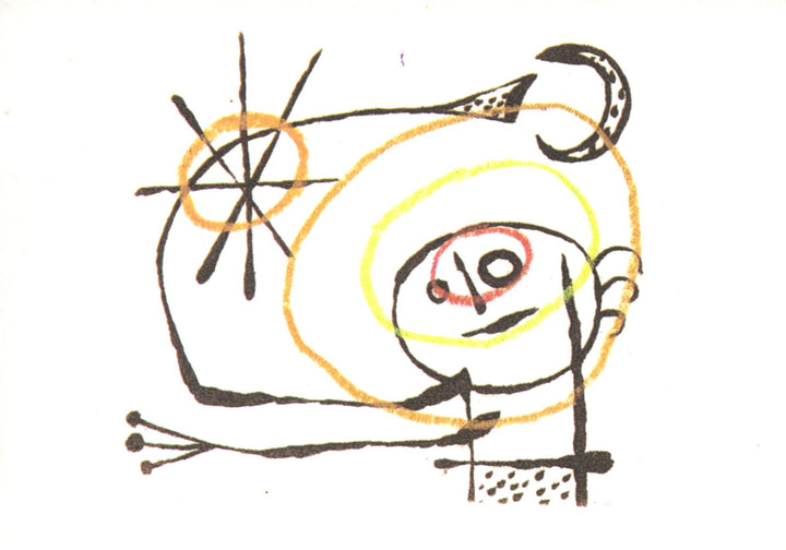 La bague d'Aurore by Joan Miro - 4 X 6 Inches (10 Postcards)