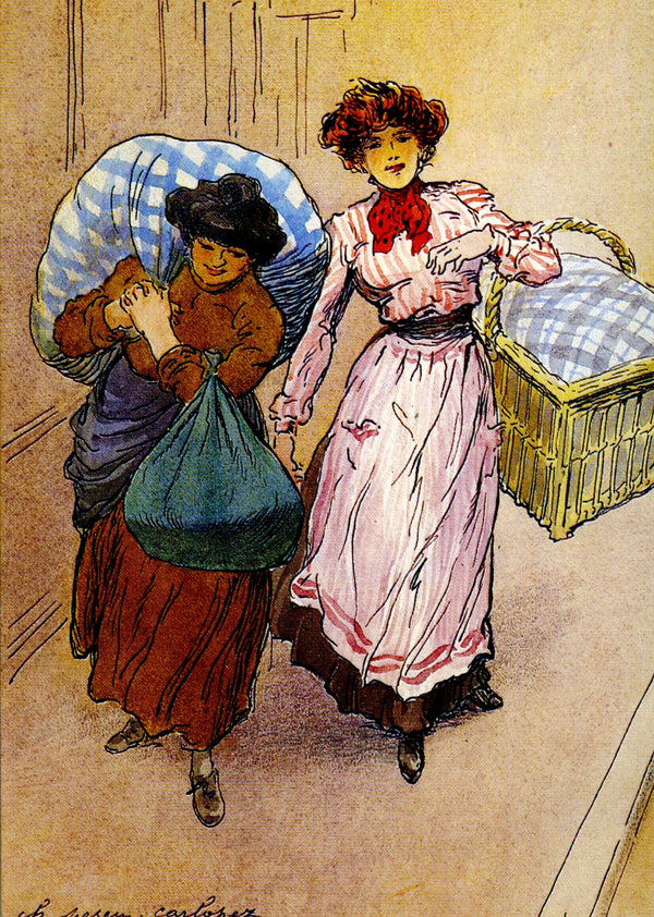 Les blanchisseuses, 1909 by Pezeu Carlopez - 4 X 6 Inches (10 Postcards)