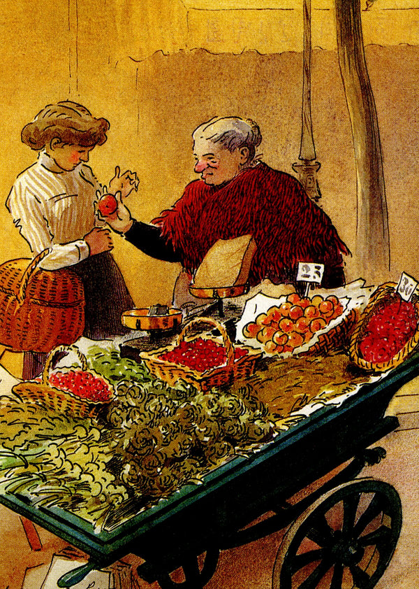La marchande des quatre saisons, 1909 by Pezeu Carlopez - 4 X 6 Inches (10 Postcards)