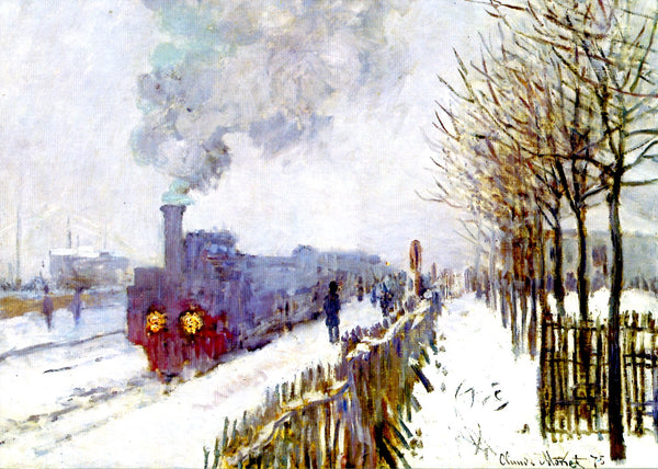 Le train dans la neige by Claude Monet - 4 X 6 Inches (10 Postcards)