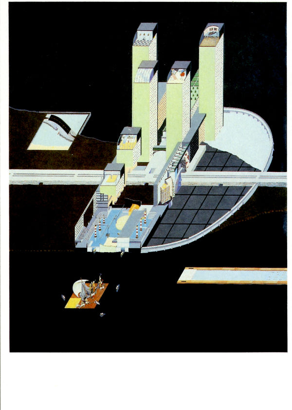 Welfare Palace Hotel by Rem Koolhaas et Madelon Vriesendorp - 4 X 6 Inches (10 Postcards)