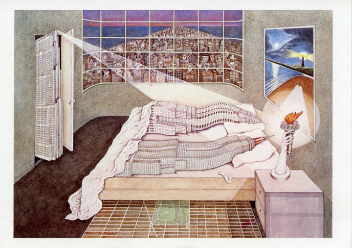 Flagrant Delit, 1975 by Madelon Vriesendorp - 4 X 6 Inches (10 Postcards)