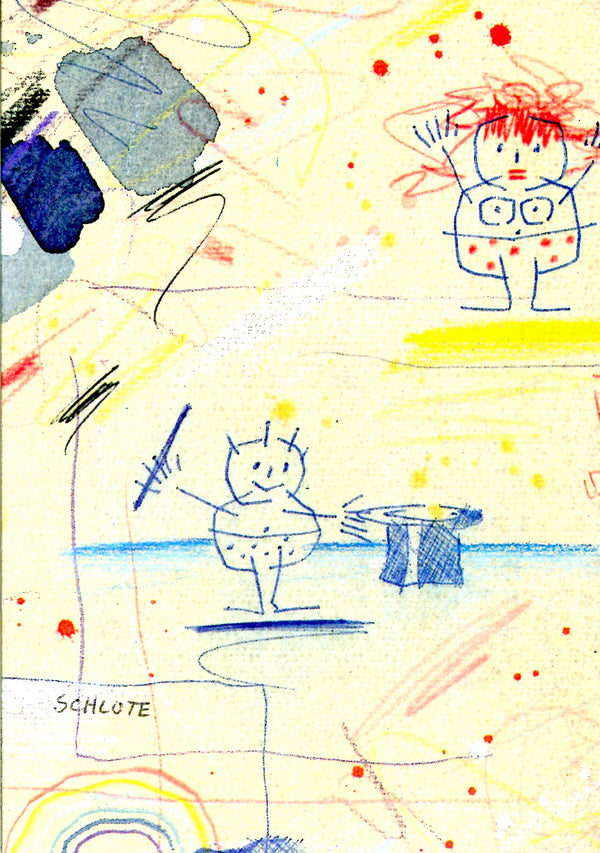 Crayon et Aquarelle, 1985 by Wilhelm Shlote - 4 X 6 Inches (10 Postcards)