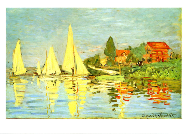 Les barques, 1874 by Claude Monet - 4 X 6 Inches (10 Postcards)