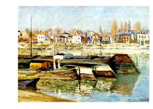 Les péniches, 1874 by Claude Monet - 4 X 6 Inches (10 Postcards)