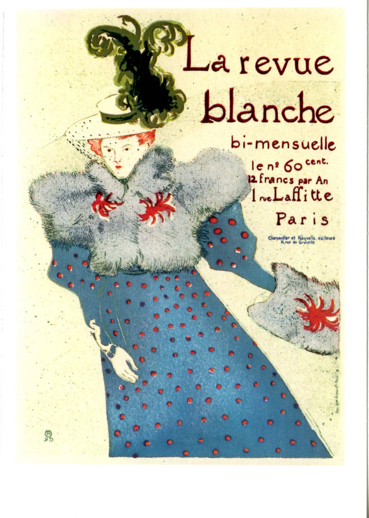 La Revue Blanche, 1896 by Henri de Toulouse-Lautrec - 4 X 6 Inches (10 Postcards)