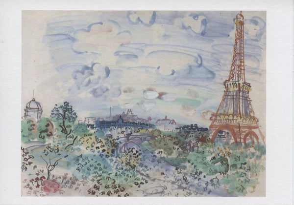 La Tour Eiffel by Raoul Dufy - 4 X 6 Inches (10 Postcards)