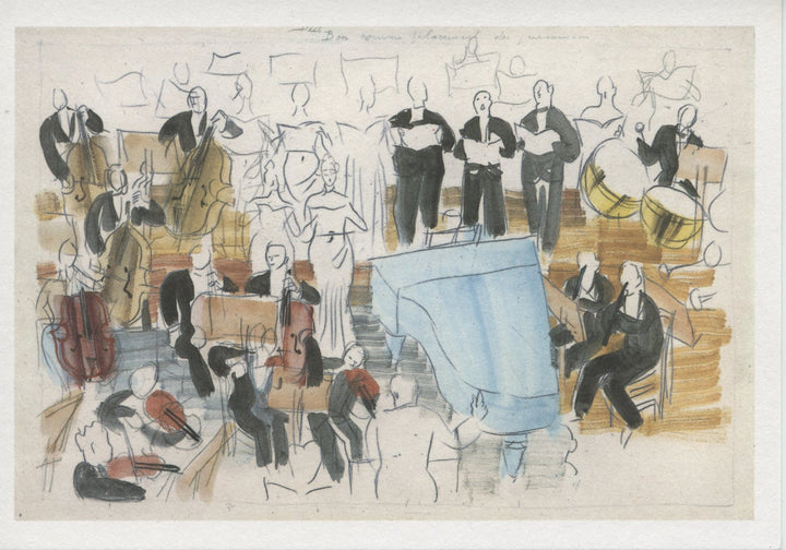 Orchestre avec Chœurs Mixtes by Raoul Dufy - 4 X 6 Inches (10 Postcards)