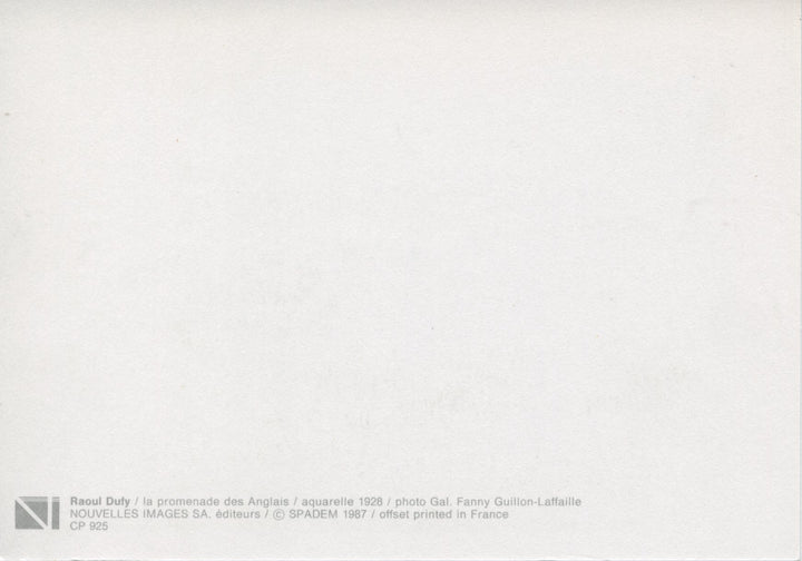 La Promenade des Anglais by Raoul Dufy - 4 X 6 Inches (10 Postcards)