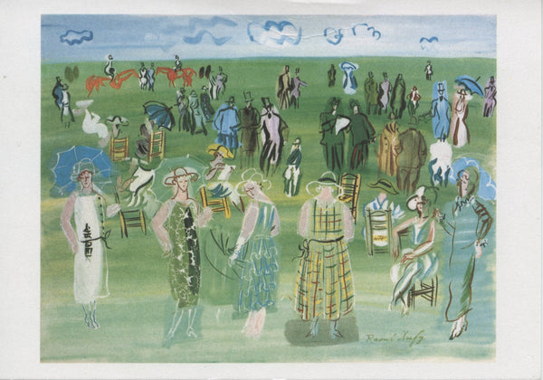 Les Mannequins de Point aux Courses by Raoul Dufy - 4 X 6 Inches (10 Postcards)
