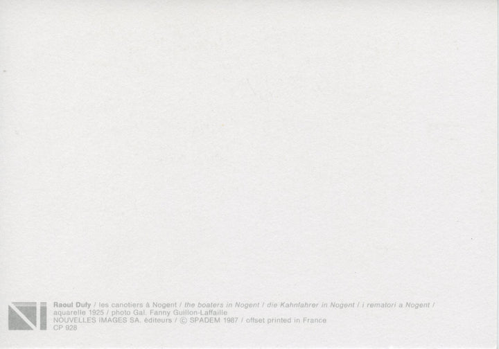 Les Canotiers à Nogent by Raoul Dufy - 4 X 6 Inches (10 Postcards)