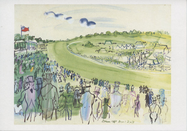 Courses à Epsom by Raoul Dufy - 4 X 6 Inches (10 Postcards)