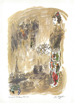 Paris Magician by Marc Chagall - 4 X 6 Inches (10 Postcards)