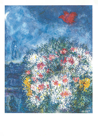 The Red Bird by Marc Chagall - 4 X 6 Inches (10 Postcards)