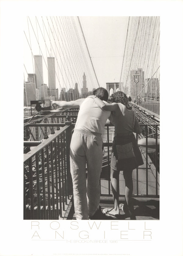 The Brooklyn Bridge, 1986 by Roswell Angier - 20 X 28 Inches (Art Print)