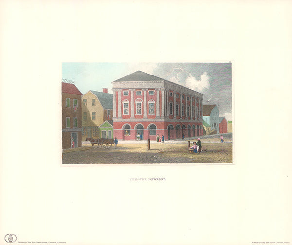 Theatre Newport, 1831 by  Fenner Sears & Co - 10 X 12 Inches (Colored Etching)