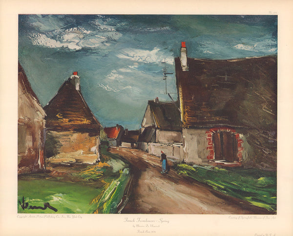 French Farmhouses, Spring by Maurice de Vlaminck - 12 X 15 Inches