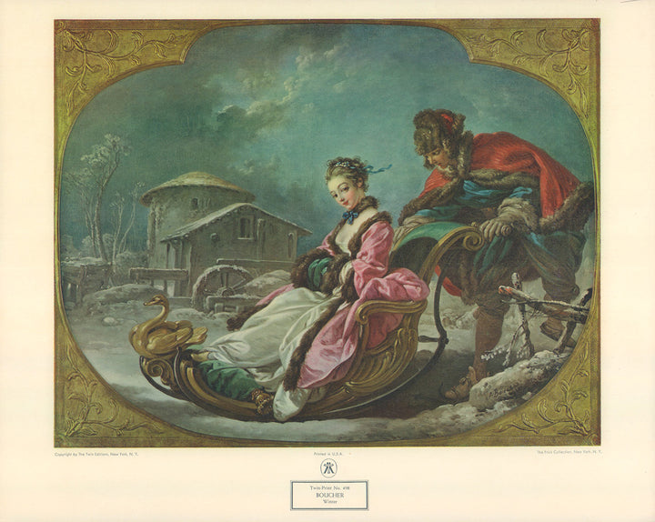 Winter by Boucher - 14 X 17 Inches (Art Print)