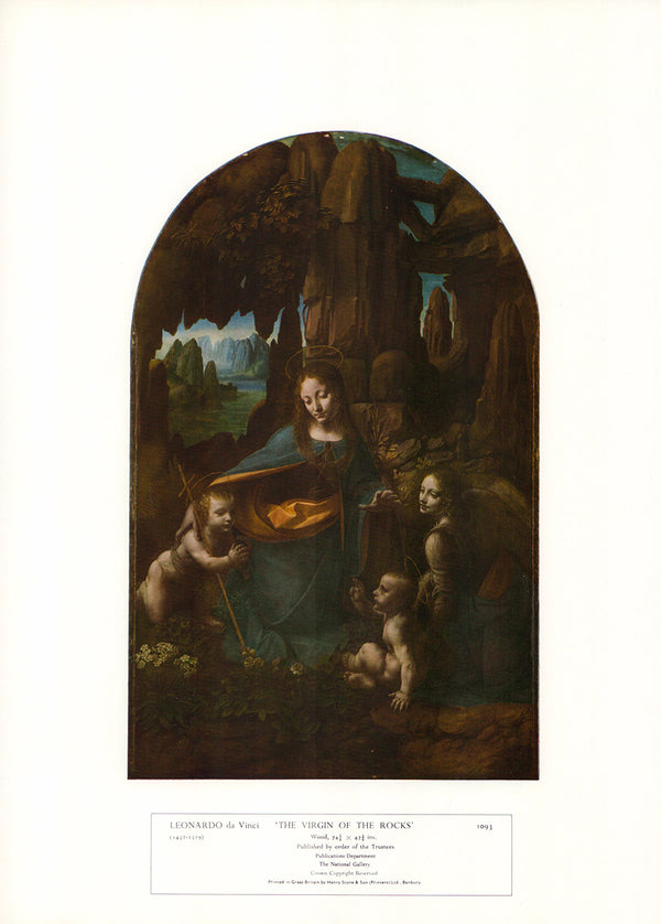 The Virgin of the Rocks by Leonardo da Vinci - 13 X 18 Inches (Art Print)