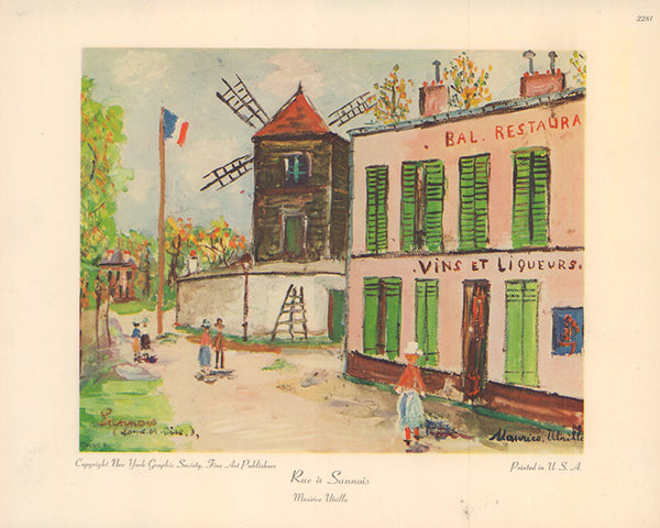 Rue a Sannois by Maurice Utrillo - 8 X 10 Inches (Art Print)
