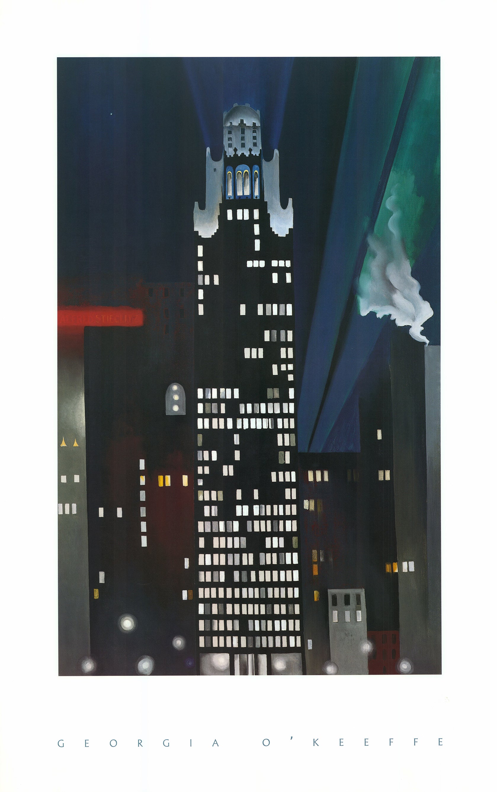 Radiator Building Night, New York 1927 by Georgia O Keeffe - 24 X 38 I ...