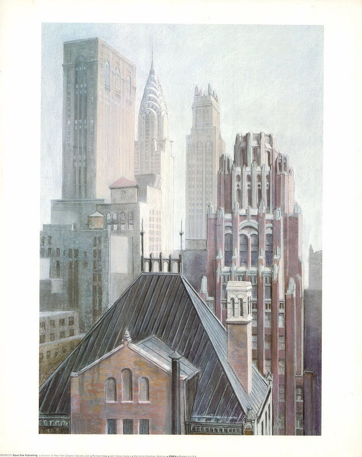 Manhattan Rooftops, Midtown by Richard Haas - 16 X 20 Inches (Art Print)