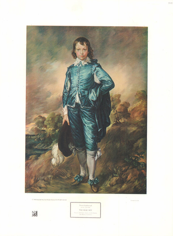 The Blue Boy by Thomas Gainsborough - 13 X 17 Inches (Art Print)