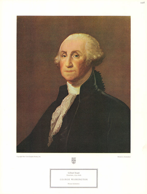 George Washington by Gilbert Stuart - 10 X 13 Inches (Art Print)