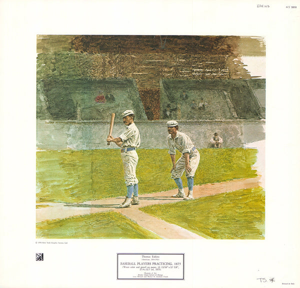 Baseball Players Practicing, 1875 by Thomas Eakins - 16 X 16 Inches (Art Print)