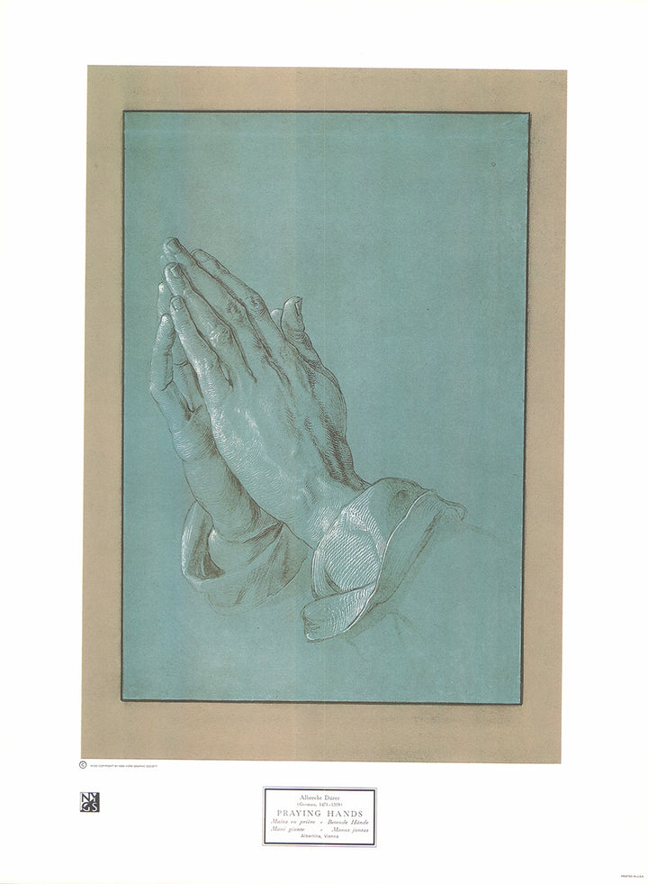 Praying Hands by Albrecht Durer - 13 X 18 Inches (Art Print)