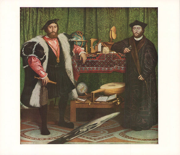 The Ambassadors by Hans Holbein - 9 X 11 Inches (Art Print)