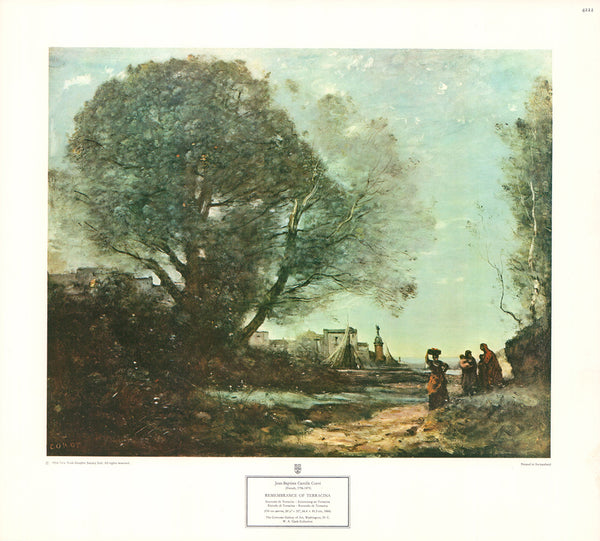 Remembrance of Terracina by Jean-Baptiste Camille Corot - 15 X 17 Inches (Art Print)