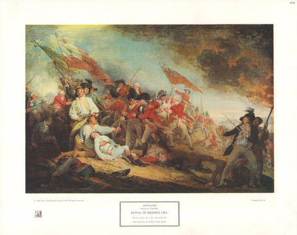 Battle of Bunkers Hill by John Trumbull - 14 X 17 Inches (Art Print)