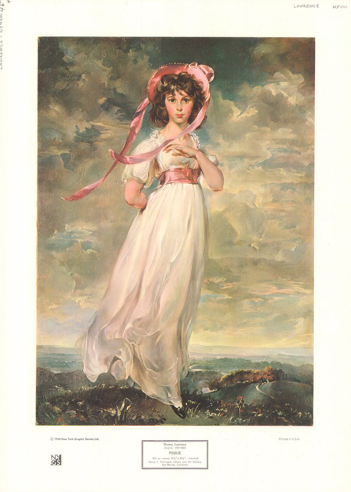 Pinkie by Thomas Lawrence - 13 X 18 Inches (Art Print)