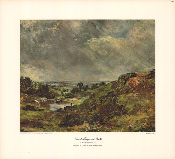 View at Hampstead Heath by John Constable - 16 X 17 Inches (Art Print)