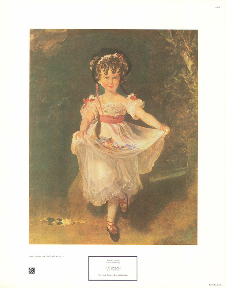 Miss Murray by Thomas Lawrence - 15 X 19 Inches (Art Print)