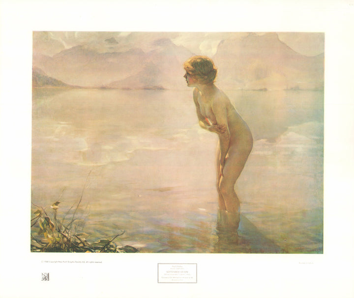 September Morn by Paul Chabas - 15 X 18 Inches (Art Print)