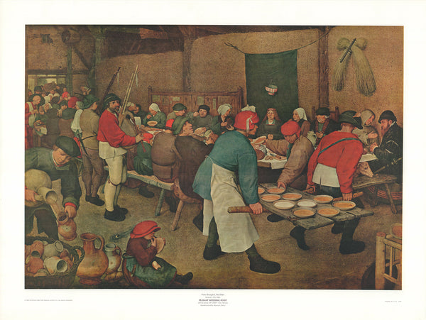 Peasant Wedding Feast by Pieter Brueghel - 19 X 25 Inches (Art Print)