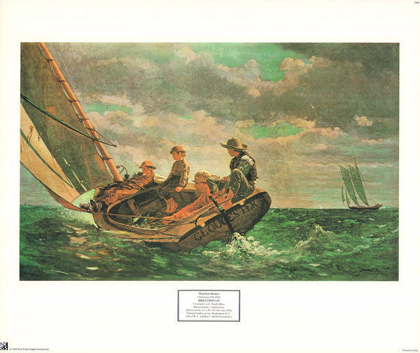 Breezing Up by Winslow Homer - 17 X 20 Inches (Art Print)