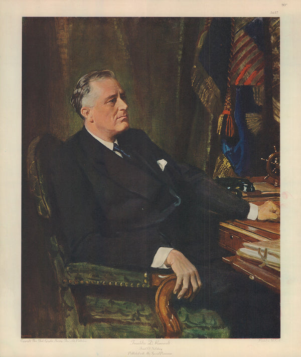 Franklin D. Roosevelt by Franck O. Salisbury - 16 X 19 Inches (Art Print)