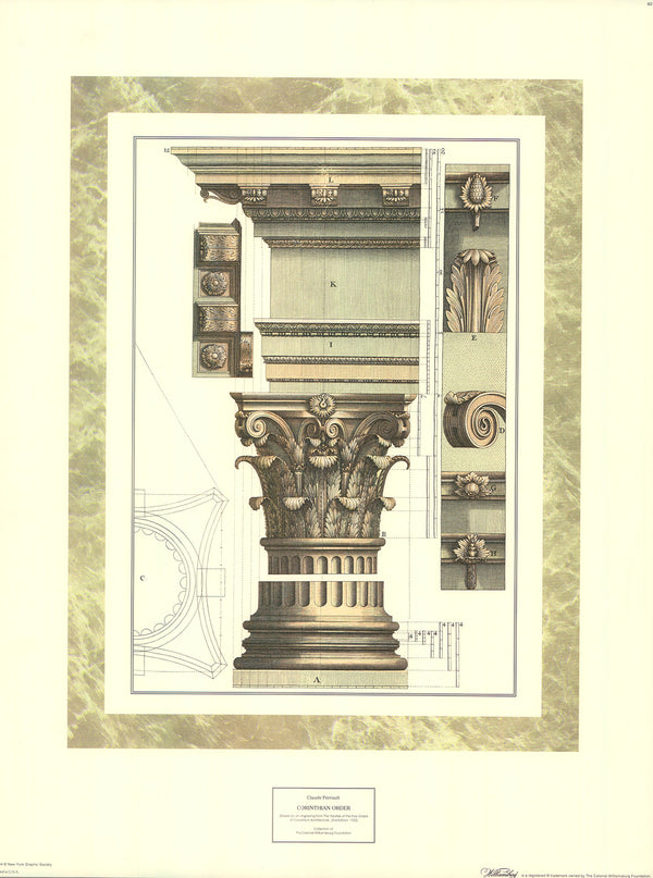 Corinthian Order by Claude Perrault - 18 X 24 Inches (Art Print)